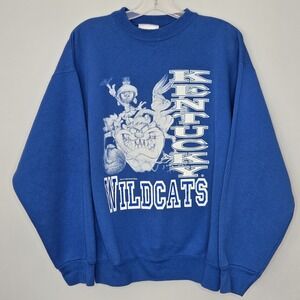 Vtg 1993 Kentucky Wildcats Looney Tunes Sweatshirt XL Genus Bugs Taz Marvin 90s